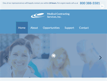 Tablet Screenshot of medicalcontracting.com